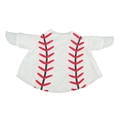Porcelain goose white short sleeve baseball jersey with red curved stitching detail - Baseball Uniform