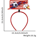Fußball Haarreif mit roten Elementen und Trikot Nr. 10, inklusive Größenangaben - Fußballtor Stil