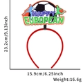 Fußball Haarreif mit Happy European Schriftzug und Silhouetten von Fußballspielern - Happy European Cup Stil