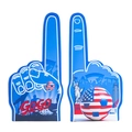 Mano di schiuma blu con monumenti USA e scritta GOGO per tifosi sportivi - USA-1 (Bandiera USA Calcio Monumenti)