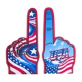 Dettaglio dei guanti in schiuma con design USA e aquila per tifosi e festeggiamenti - USA-2 (USA Stelle e Strisce Aquila di Mare Testabianca)