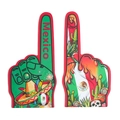 Detail of Mexico football foam finger showing vibrant traditional cultural patterns - Mexico-2 (Sombrero Cactus Skull)