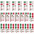 Waterproof Mexico flag face tattoo stickers for World Cup fans cheering decorations - Mexico