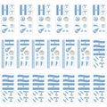 Waterproof Argentina national flag temporary tattoo set for football match supporters - Argentina