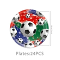 Detailansicht der 18cm Fußball-Pappteller 24er-Set für Partys zur Fußball-Weltmeisterschaft - Kleine runde Pappteller
