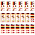 Tatuaggi temporanei bandiera tedesca per tifosi di calcio ed eventi sportivi - Stile Germania