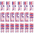 Set di adesivi per tatuaggi temporanei Paraguay con bandiera e motivi di calcio - Paraguay