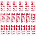 Set di 21 tatuaggi Canada con bandiere e foglie d'acero per tifosi di eventi sportivi - Canada