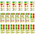 Tatuaggio temporaneo Senegal per tifosi con motivi a cuore e calcio - Senegal