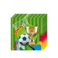 Grüne Fußball Geburtstagsparty Servietten mit Pokal Motiv im 20er Pack, 33cm Set - Servietten / 20er Set / Smaragdgrün