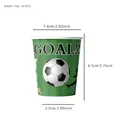 Bicchieri di carta per festa calcio con scritta GOAL e silhouette di giocatore, 10 pezzi - Bicchiere di carta