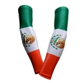 Breathable Mexico flag arm sleeves with sun protection and elastic athletic fabric - Mexico