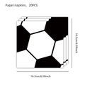 20-piece soccer pattern paper napkins for football theme party table settings - Soccer Napkins (20 Pack)