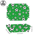 Lot de 12 barquettes alimentaires jetables en carton avec motifs de ballons de football - Motif Football Vert