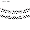 Bannière de fête sur le thème du football avec motifs noirs et blancs pour décorations - Bannière Motif Football