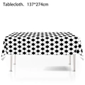Soccer themed rectangular tablecloth with black and white hexagon pattern 137x274cm - 137*274CM Soccer Tablecloth