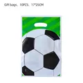 Macro detail of football print gift bags measuring 17x25cm with a 10-piece pack count - Green Soccer Glam Style / 10 Pieces Pack