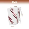 Diagramme de taille pour boîte à snacks baseball avec dimensions 3,4 x 5,1 x 2,5 pouces - Style Baseball