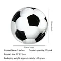 Détail des assiettes en papier de 9 pouces motif football pour fête d'anniversaire - Assiettes 7 pouces (paquet de 10)