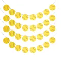 Softball party decorations garland with yellow ball patterns for sports themed events - Yellow Baseball