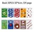 Set di 10 mini taccuini a spirale a tema baseball con dimensioni di 10x6cm cadauno - Stile Combo Baseball