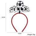 Serre-tête de football avec inscription SOCCER et motif de ballon pour les supporters - Style de Football SOCCER Noir