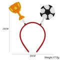 2026 World Cup headband with a gold trophy and soccer ball on springs for party fans - Trophy and Soccer Style