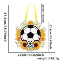 Targa per porta in legno con girasoli e pallone da calcio, dettagli misure - Stile Calcio Girasole