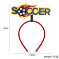 Soccer flame headband with blue SOCCER letters and 19cm dimensions for football fans - SOCCER Letters Style