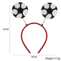 Red 2026 World Cup soccer headband with spring balls, dimensions 22x18cm and weight 17.5g - Football