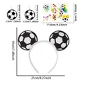 Detailed size specifications for soccer headband, earrings, and Victory stickers set - Women's 3-Piece Set (Headband Earrings Tattoo)