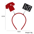 Red 2026 World Cup soccer headband with spring T-shirt design, 22x18cm party accessory - Jersey and Soccer Style