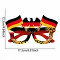 Germany flag themed party glasses with eagle silhouette and animal print frames - Germany Style