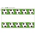 Soccer party table skirt featuring green field stripes and classic football patterns - Tablecloth 1P (180*108cm)