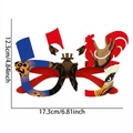 Creative soccer world cup fan glasses featuring moose rooster and eagle mascot decor - France Style