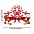 England flag party glasses with crown lion and measurements for soccer fans - England Style