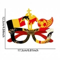 Belgium flag themed soccer fan glasses for World Cup cheers with football motifs - Belgium Style