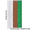 Rideaux à franges blancs, or rose et verts pour décoration de fête de football - Style Tricolore Blanc Marron Vert