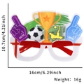 Soccer party glasses with England flag design, trophy and goal decorations, 16cm width - Substitution Trophy