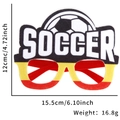 Soccer party glasses in yellow and red with SOCCER text for football fans fans - Soccer Black Yellow Red Style