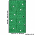 Tenda a frange verde con motivi a pallone da calcio per decoro party, 1x2m - Verde Lucido / 1x2 Metri