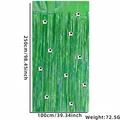 Rideau à franges vert avec motifs football 100x250cm pour décoration de fête - Vert laser / 1x2.5 Mètres