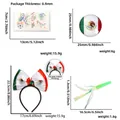 Kit de fan de México con pegatinas, insignia, diadema con lazo y silbato verde - México Hombres Aficionado (Broche)