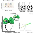 Kit supporter Brésil avec serre-tête nœud, boucles d'oreilles et autocollants - Brésil Femmes Supporter (Boucles d'Oreilles)