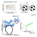 Serre-tête drapeau Argentine et kit accessoires de supporter de foot avec stickers - Argentine Femmes Supporter (Boucles d'Oreilles)