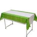 Green soccer theme party disposable plastic tablecloth with football field pattern - Tablecloth (Soccer Field) / 1 Piece