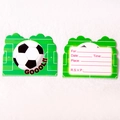 Soccer themed party invitation cards featuring a green football field and ball design - Invitation Card / 10 Pieces Pack