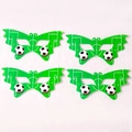 Set of four green football-themed butterfly party masks for children's birthday events - Party Eye Masks / 10 Pieces Pack