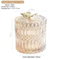 Elegant large glass storage jar with textured surface and gold butterfly handle - Amber Large Butterfly Storage Jar