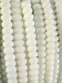 Strand of 8x5mm white glass abacus beads with a smooth polished finish for DIY jewelry - Porcelain White / Abacus Beads—5*8mm Approximately 75 Beads Per String